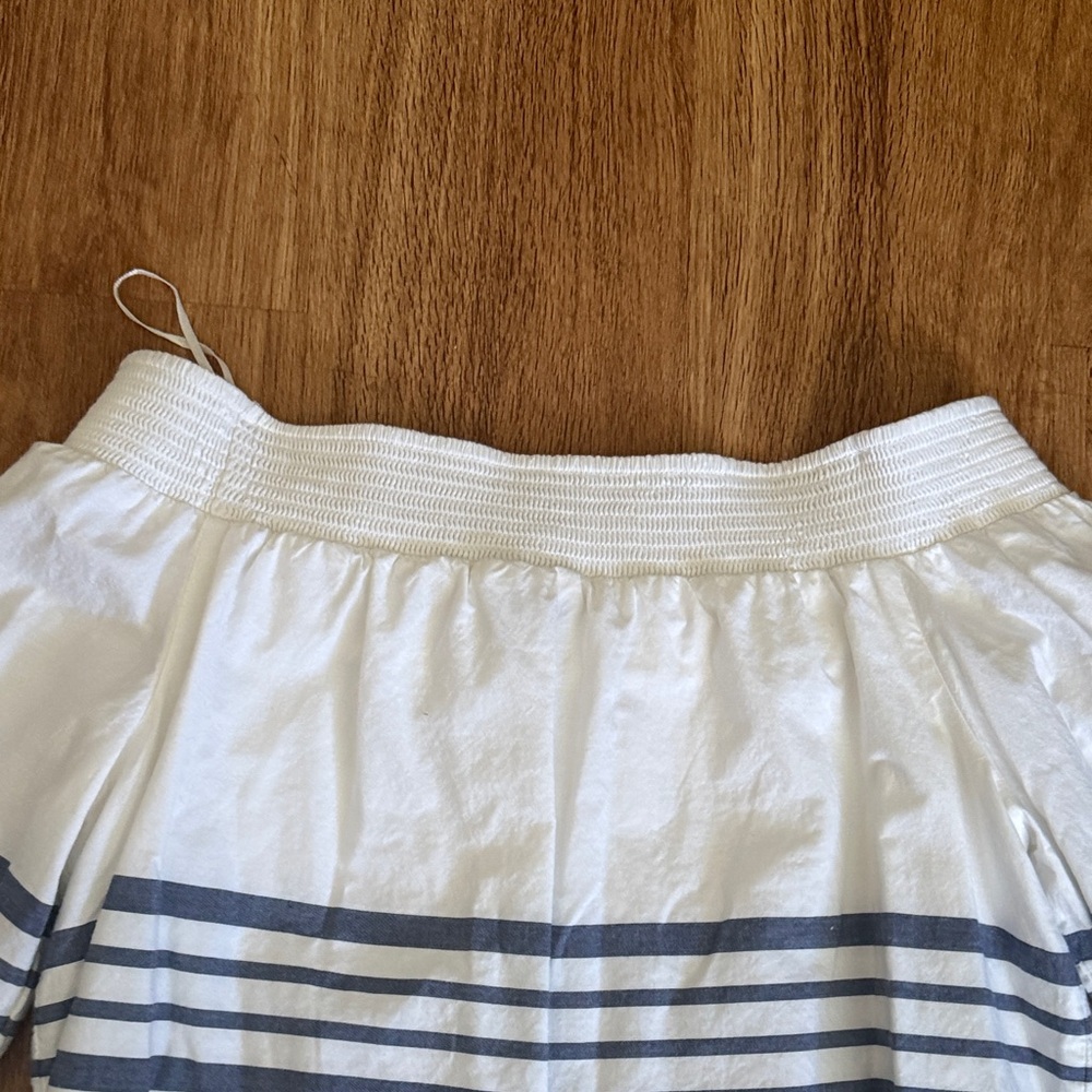 Vineyard Vines Blue Striped Off-Shoulder Blouse - Picture 4 of 5